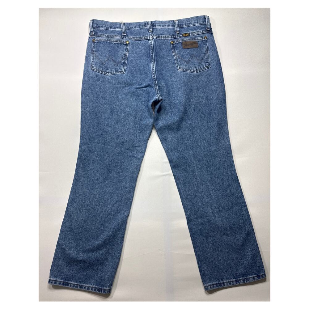 Wrangler 36MWZ Men's Slim Fit Blue Jeans - Size 38x30 (38x29.5) - Picture 2 of 5